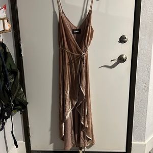 Velvet wrap dress